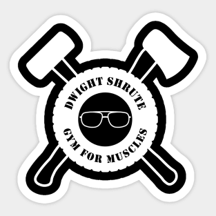 The Office – Dwight Schrute Gym For Muscles White Sticker